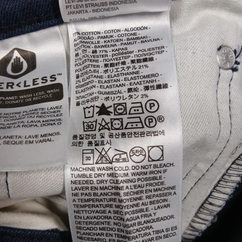 Levi's 513 Men's Jeans 36x30 Blue Slim‎ Straight Fit Denim
